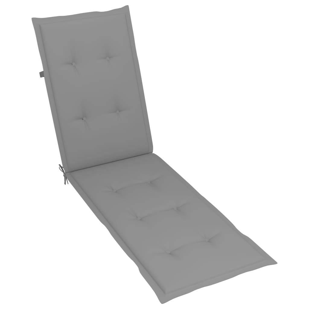 Liegestuhl-Auflage Grau (75+105)x50x3 cm