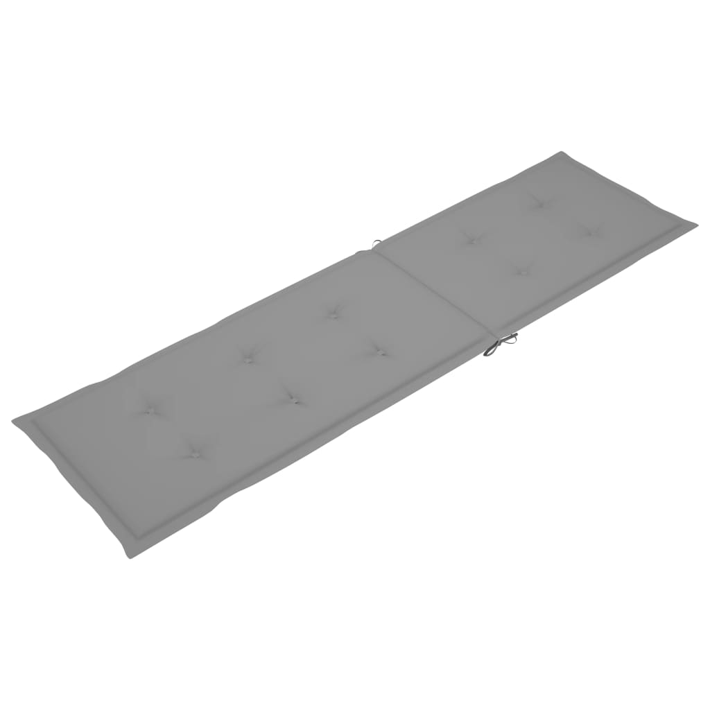 Liegestuhl-Auflage Grau (75+105)x50x3 cm