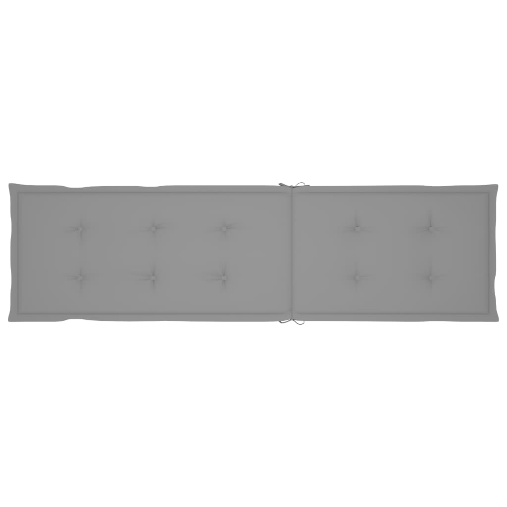 Liegestuhl-Auflage Grau (75+105)x50x3 cm