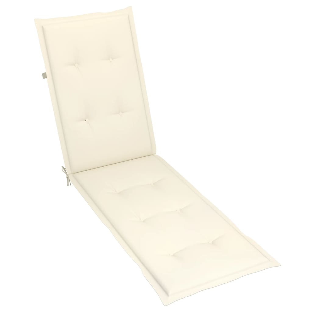 Liegestuhl-Auflage Creme (75+105)x50x3 cm