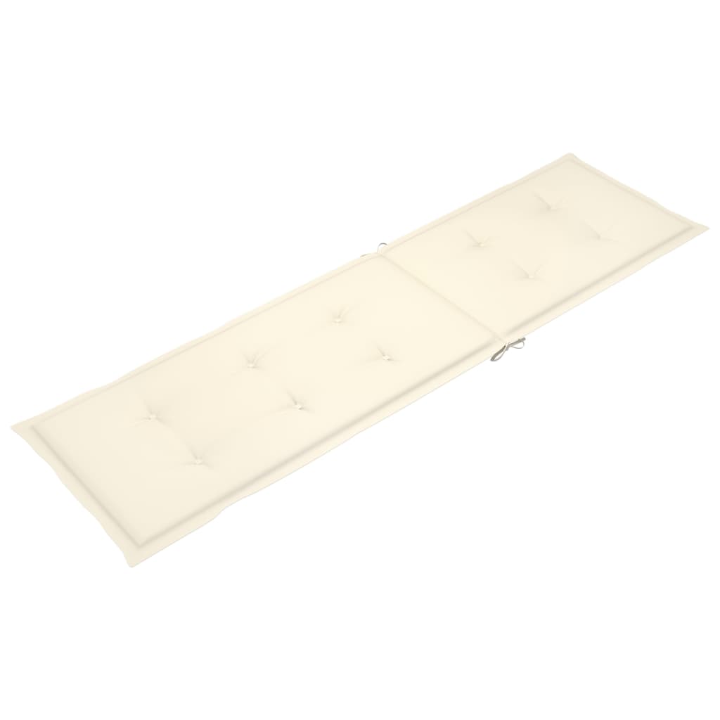 Liegestuhl-Auflage Creme (75+105)x50x3 cm