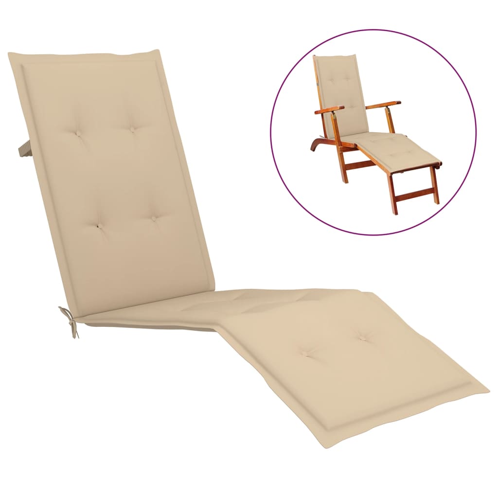 Liegestuhl-Auflage Beige (75+105)x50x3 cm