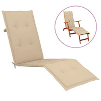 Thumbnail for Liegestuhl-Auflage Beige (75+105)x50x3 cm