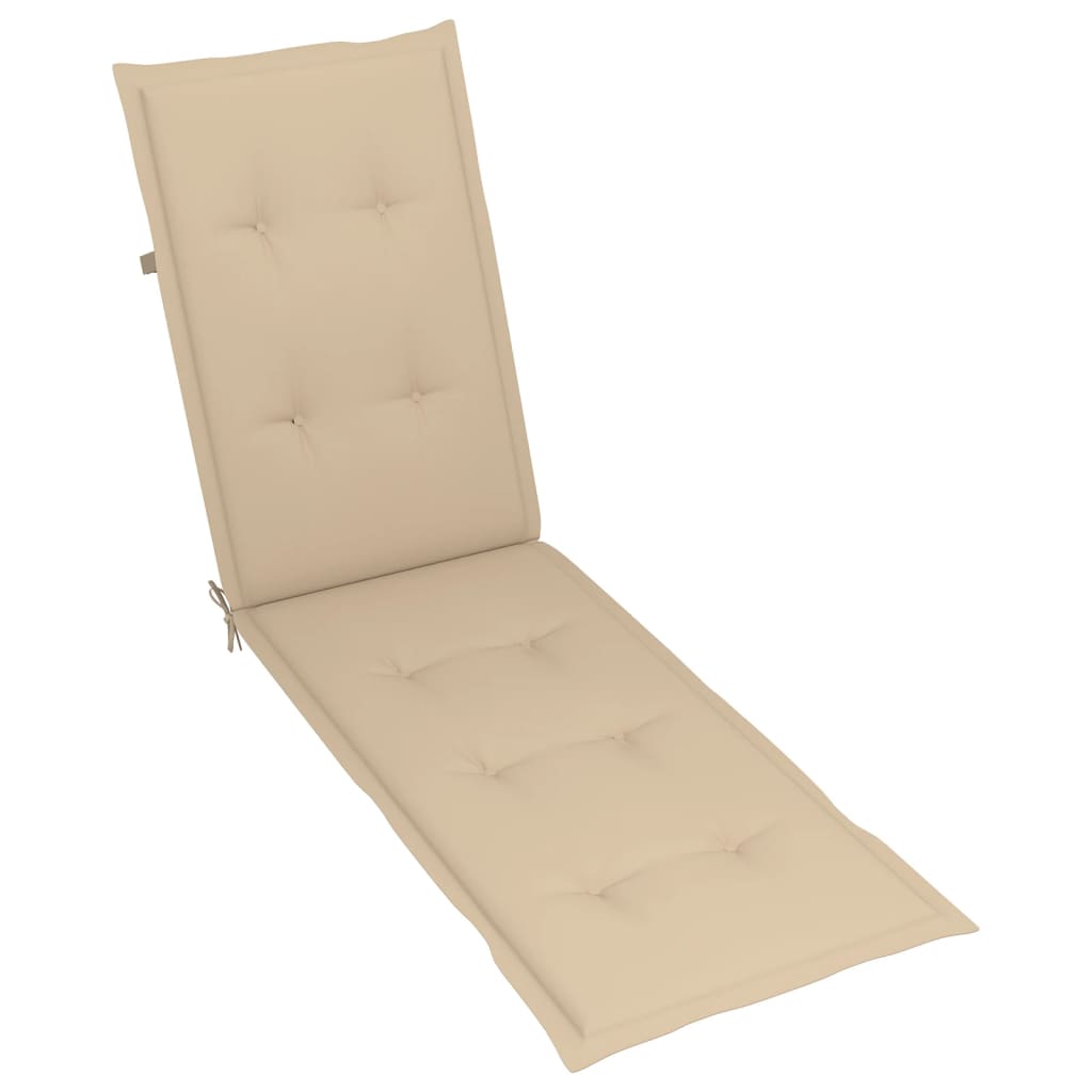 Liegestuhl-Auflage Beige (75+105)x50x3 cm