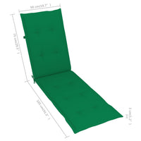 Thumbnail for Liegestuhl-Auflage Grün (75+105)x50x3 cm