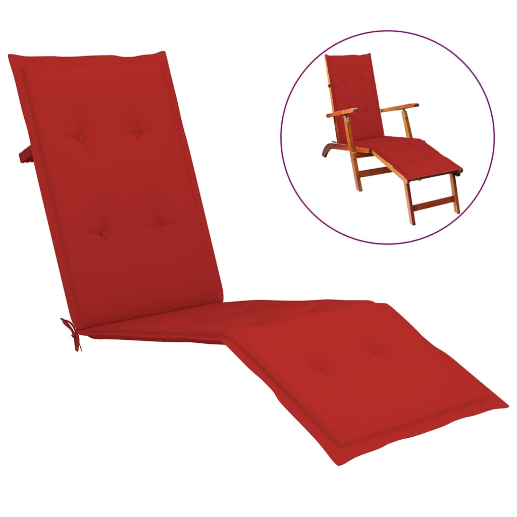 Liegestuhl-Auflage Rot (75+105)x50x3 cm