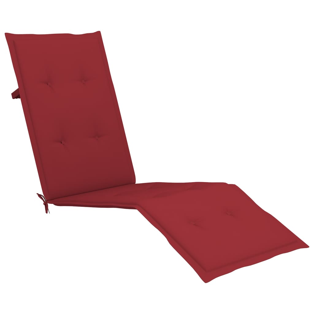 Liegestuhl-Auflage Weinrot (75+105)x50x3 cm
