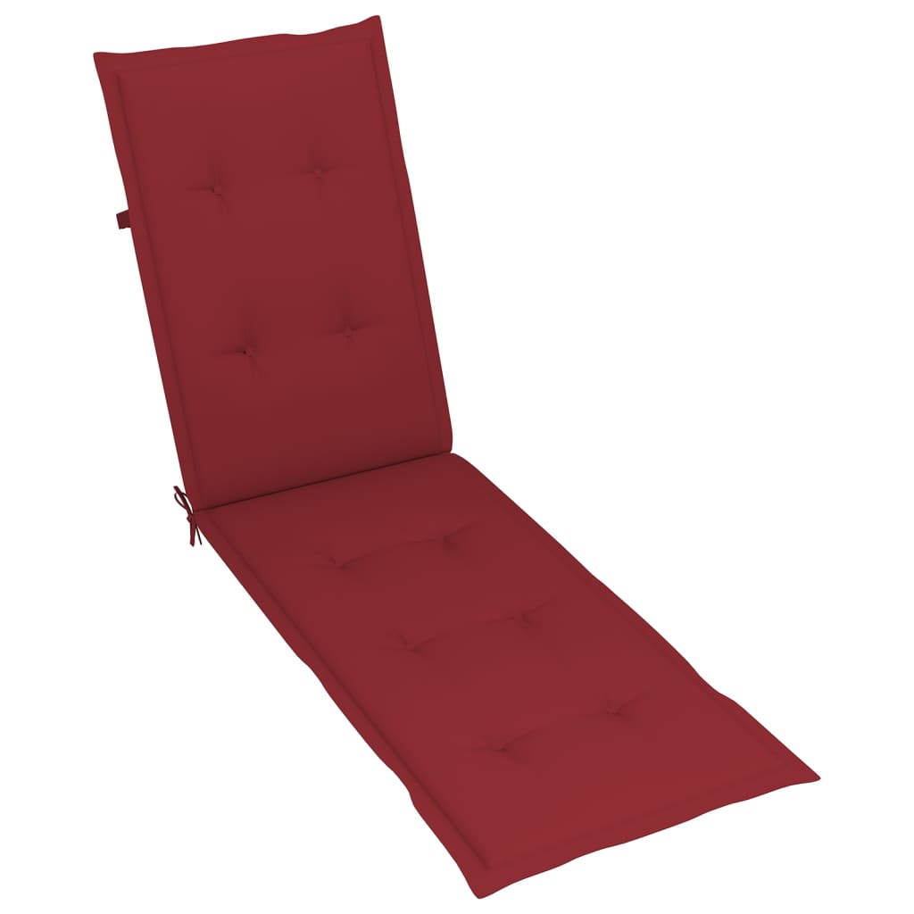 Liegestuhl-Auflage Weinrot (75+105)x50x3 cm