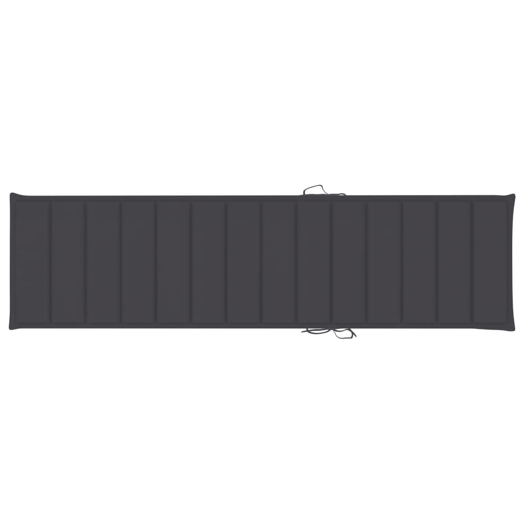 Sonnenliegen-Auflage Anthrazit 200x50x3 cm Stoff