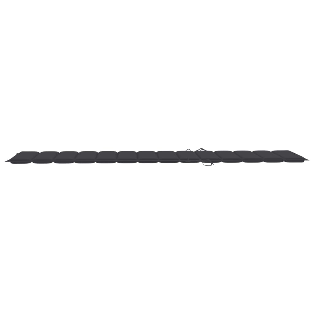Sonnenliegen-Auflage Anthrazit 200x50x3 cm Stoff