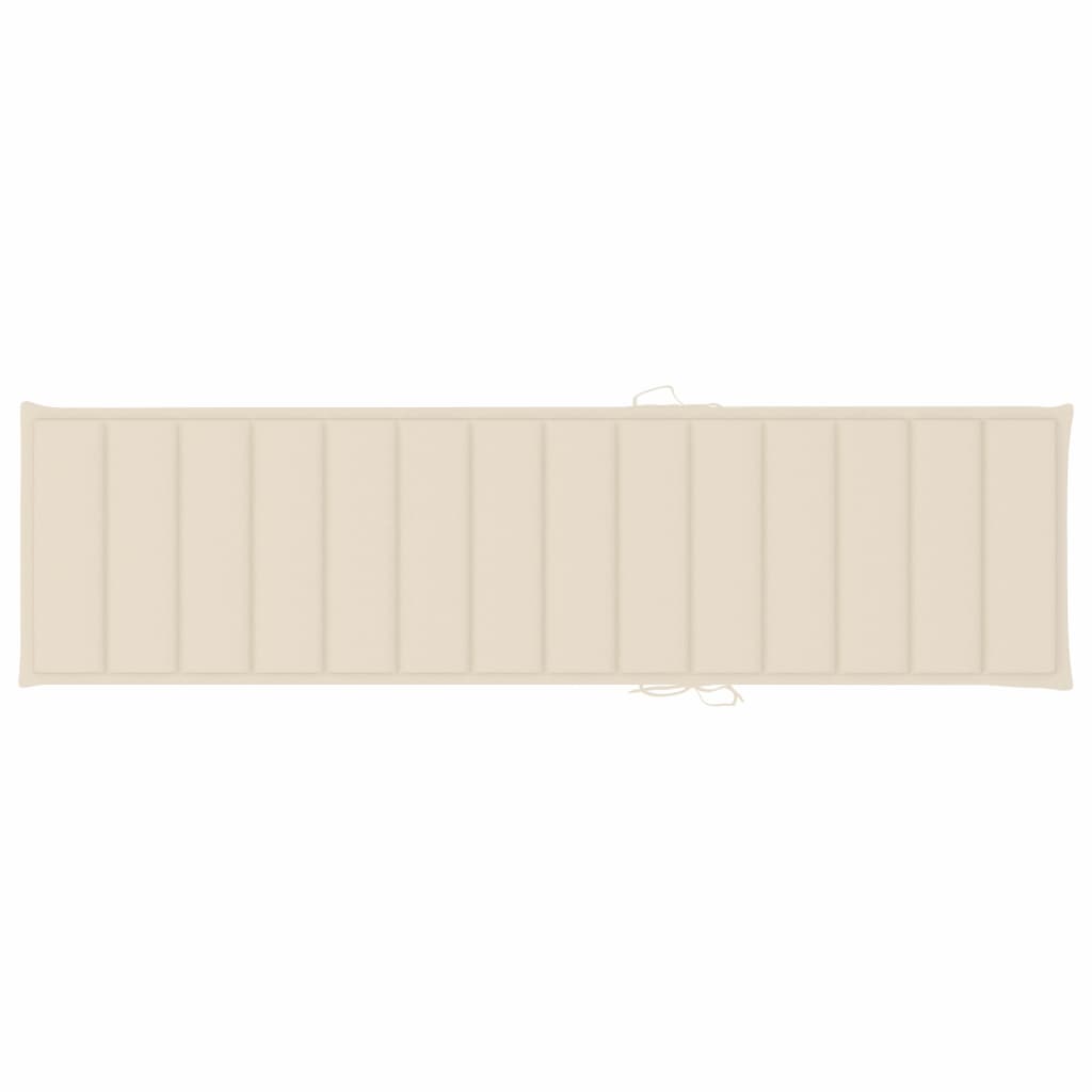 Sonnenliegen-Auflage Creme 200x50x3 cm Stoff