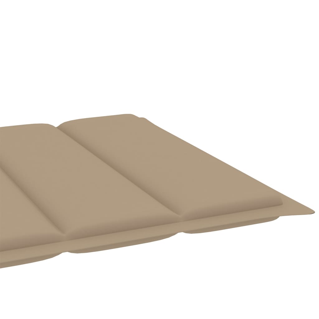 Sonnenliegen-Auflage Beige 200x50x3 cm Stoff
