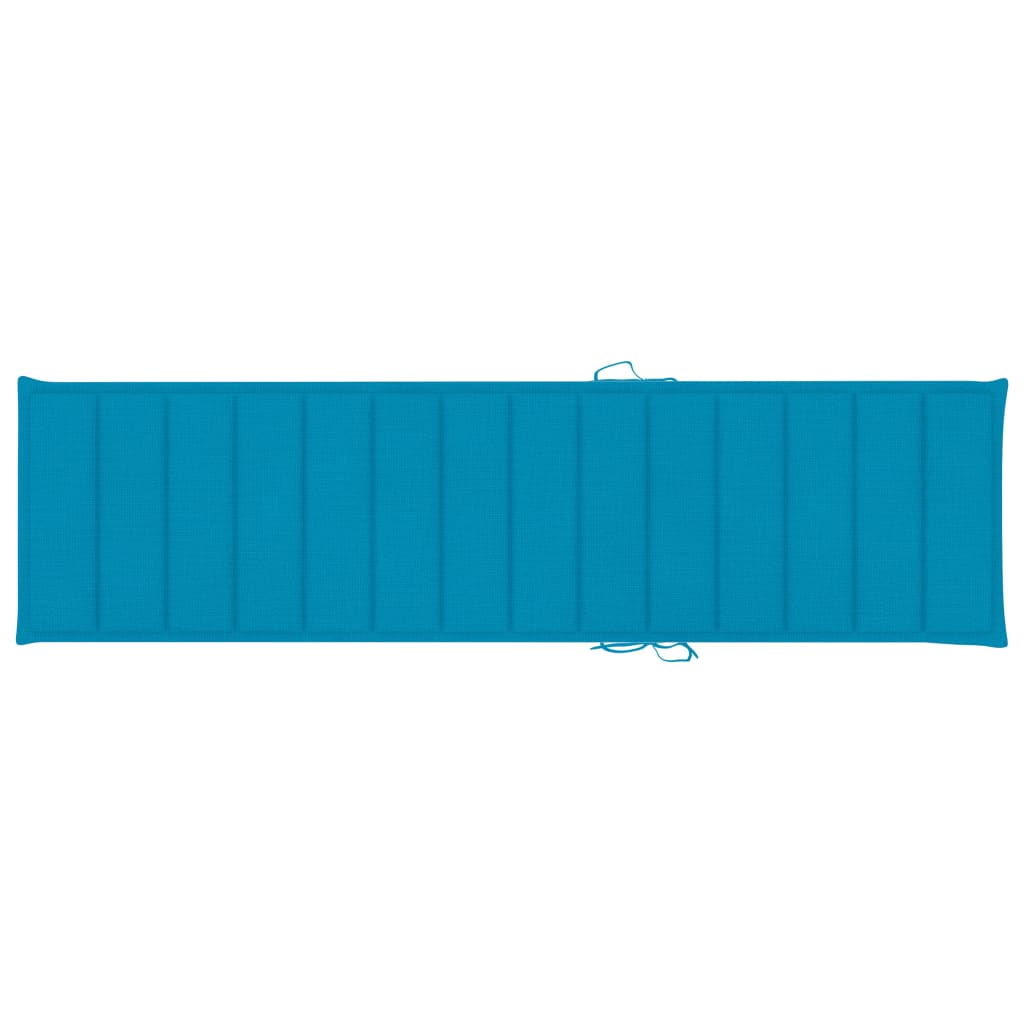 Sonnenliegen-Auflage Blau 200x50x3 cm Stoff