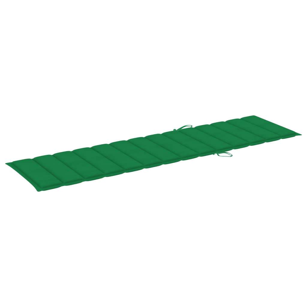 Sonnenliegen-Auflage Grün 200x50x3 cm Stoff