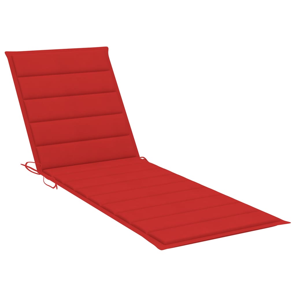 Sonnenliegen-Auflage Rot 200x50x3 cm Stoff