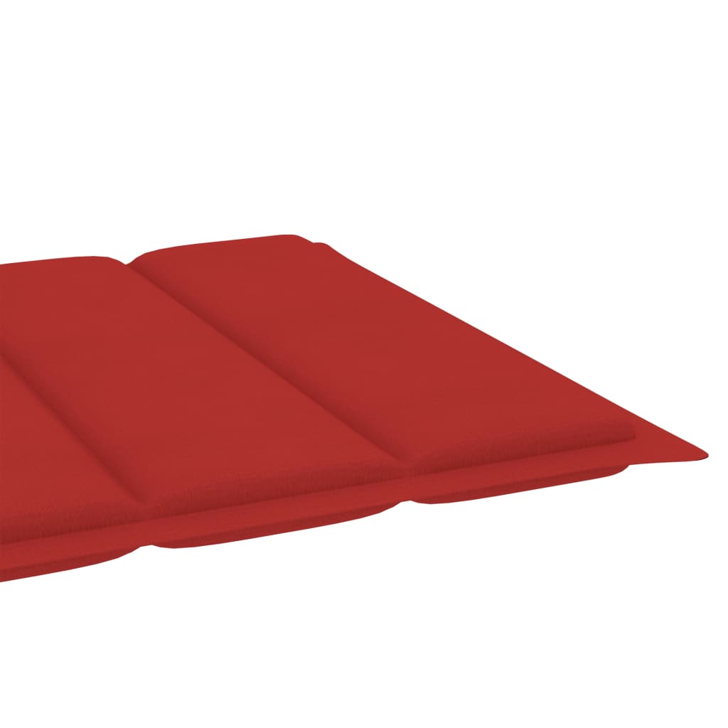 Sonnenliegen-Auflage Rot 200x50x3 cm Stoff