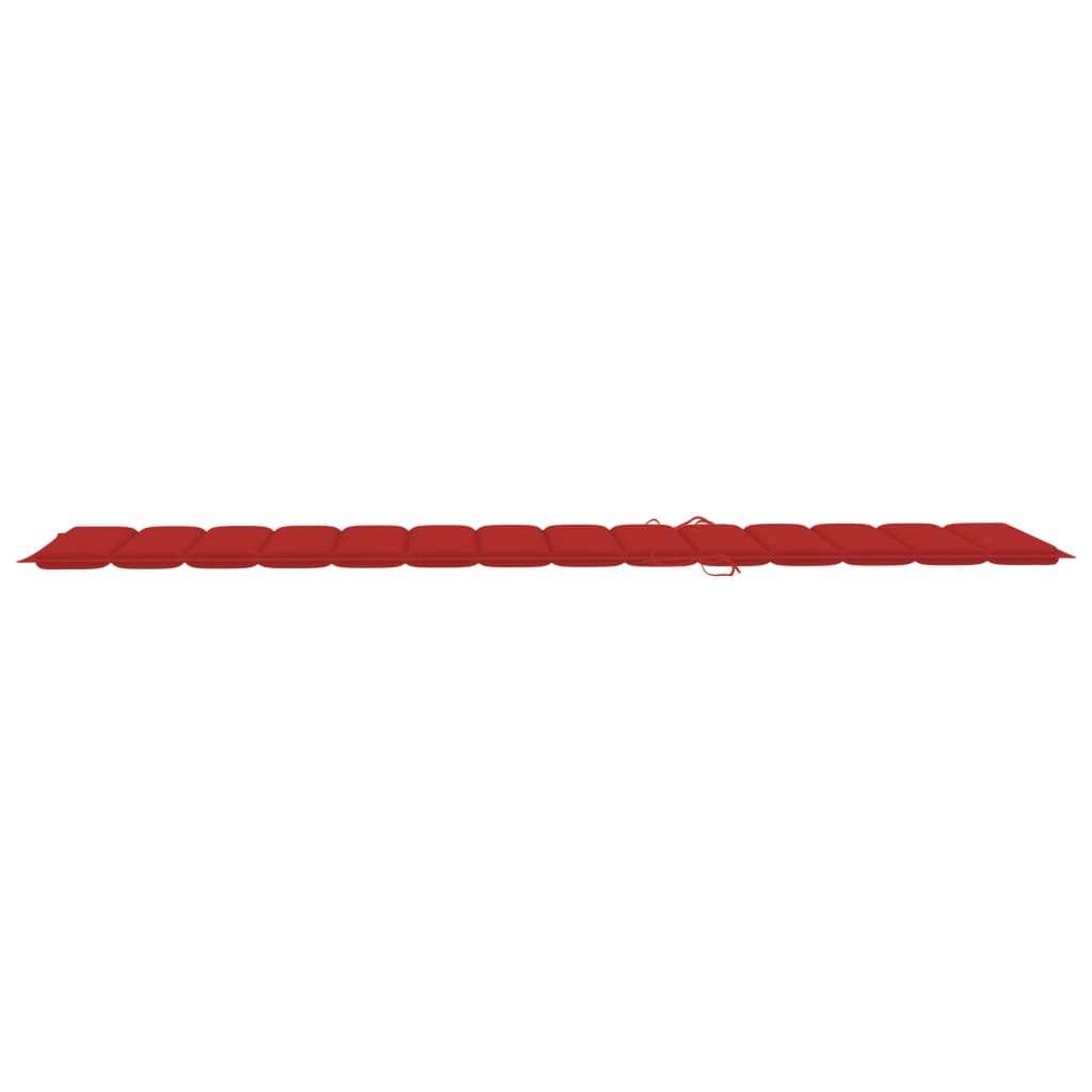 Sonnenliegen-Auflage Rot 200x50x3 cm Stoff