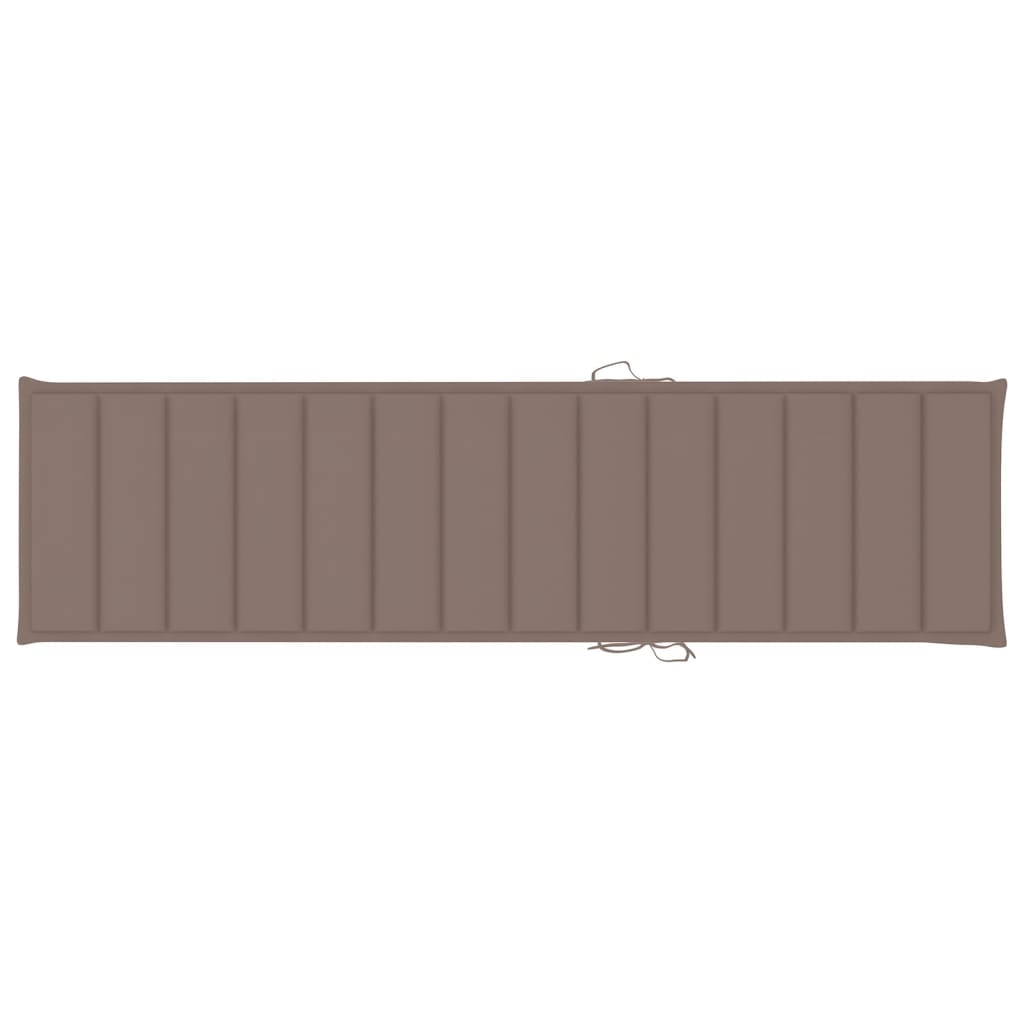 Sonnenliegen-Auflage Taupe 200x50x3 cm Stoff