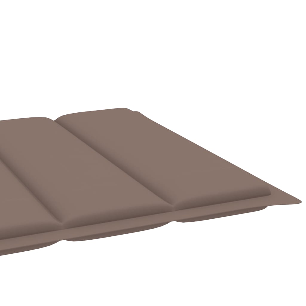 Sonnenliegen-Auflage Taupe 200x50x3 cm Stoff