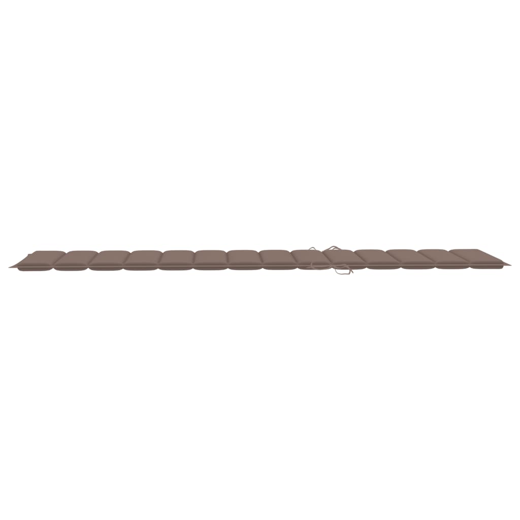 Sonnenliegen-Auflage Taupe 200x50x3 cm Stoff