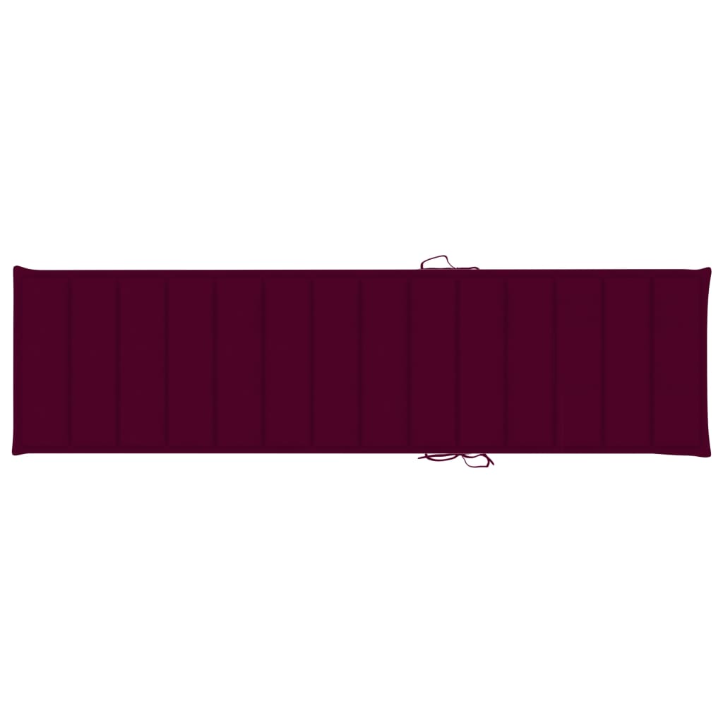 Sonnenliegen-Auflage Weinrot 200x50x3 cm Stoff