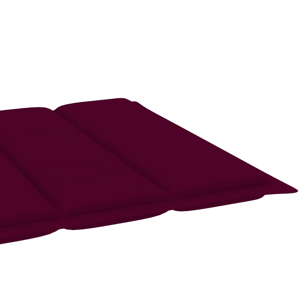 Sonnenliegen-Auflage Weinrot 200x50x3 cm Stoff
