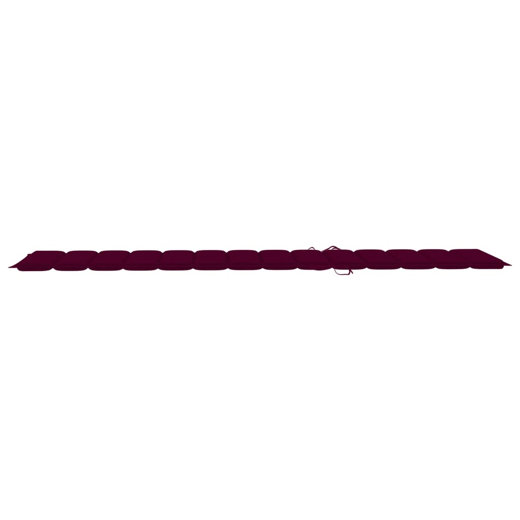 Sonnenliegen-Auflage Weinrot 200x50x3 cm Stoff