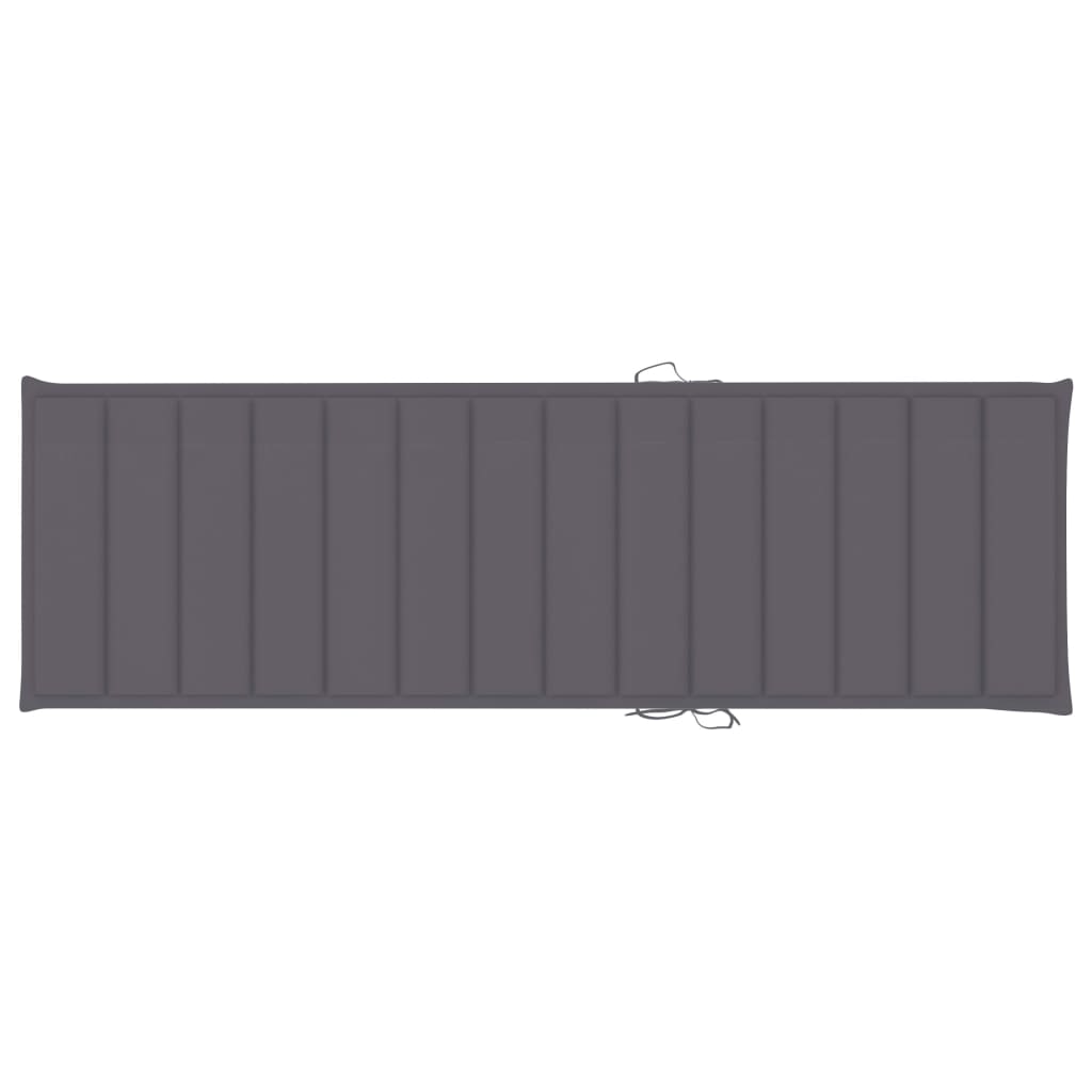 Sonnenliegen-Auflage Anthrazit 200x60x3 cm Stoff