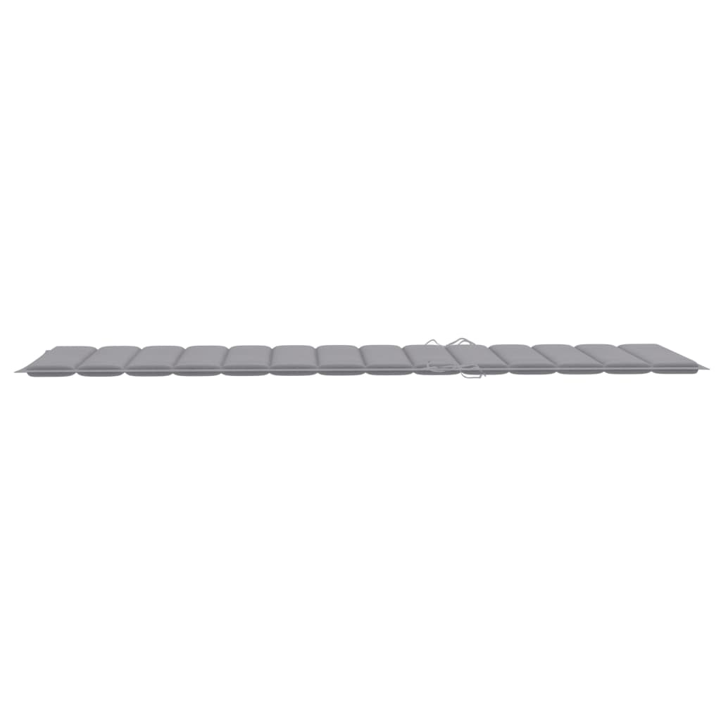 Sonnenliegen-Auflage Grau 200x60x3 cm Stoff