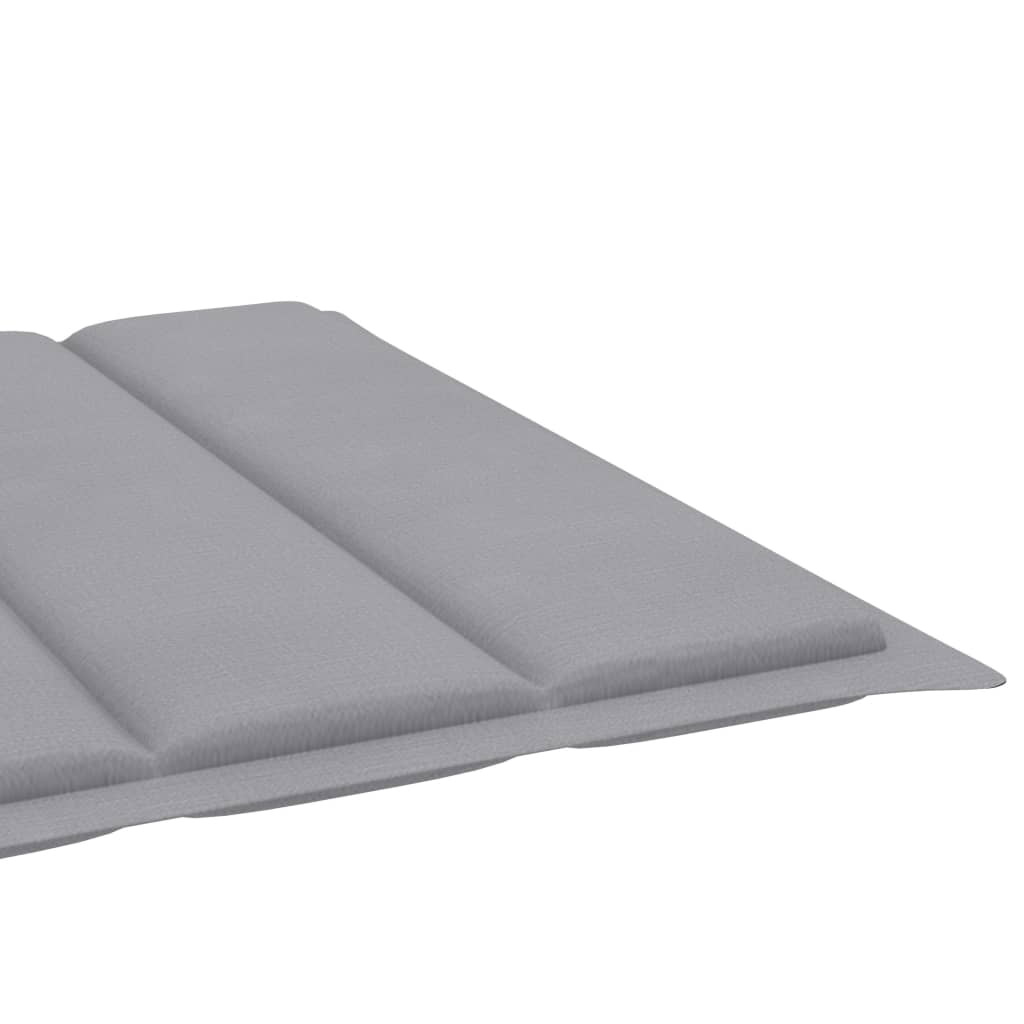 Sonnenliegen-Auflage Grau 200x60x3 cm Stoff