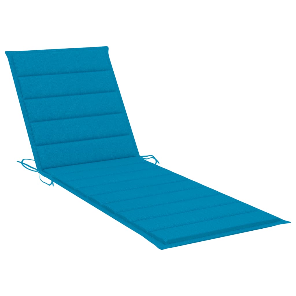 Sonnenliegen-Auflage Blau 200x60x3 cm Stoff