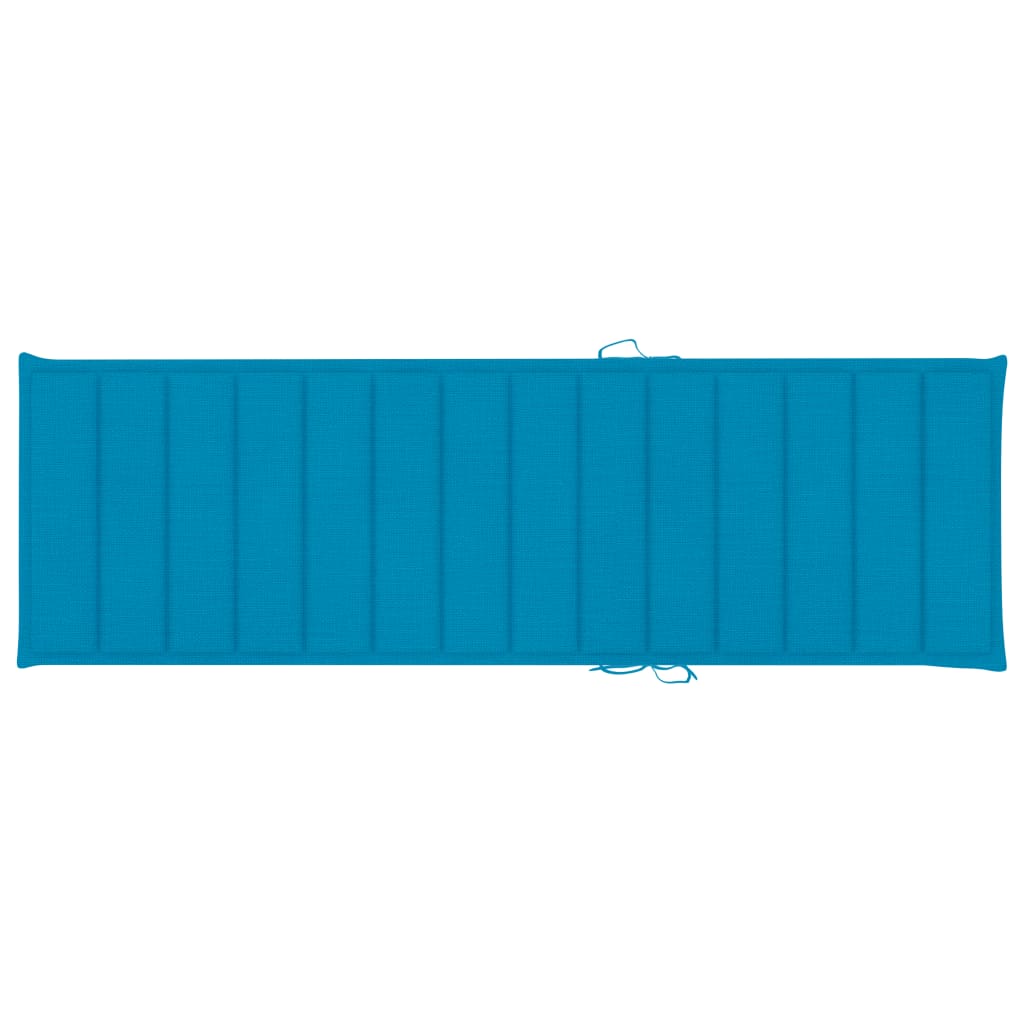 Sonnenliegen-Auflage Blau 200x60x3 cm Stoff