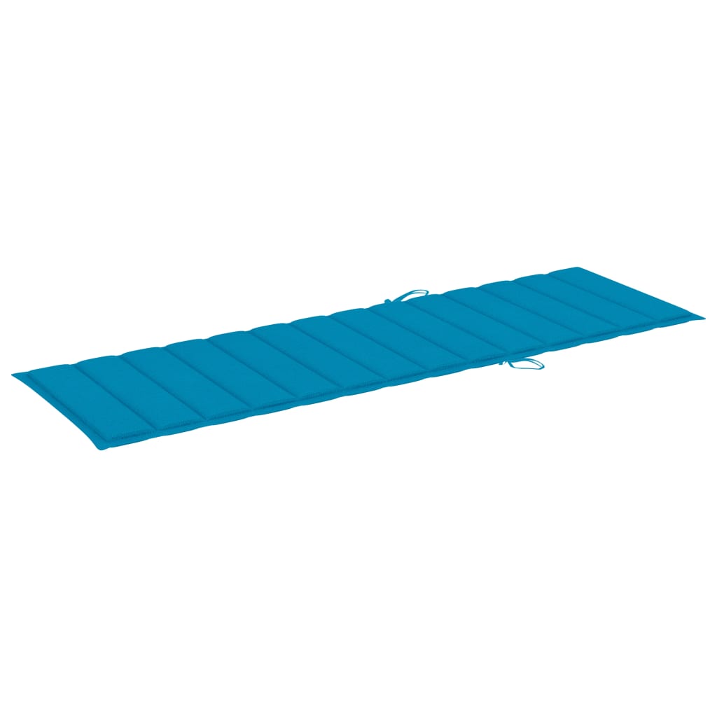 Sonnenliegen-Auflage Blau 200x60x3 cm Stoff