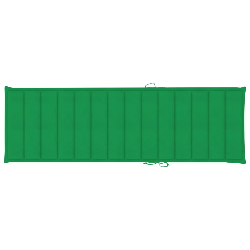 Sonnenliegen-Auflage Grün 200x60x3 cm Stoff