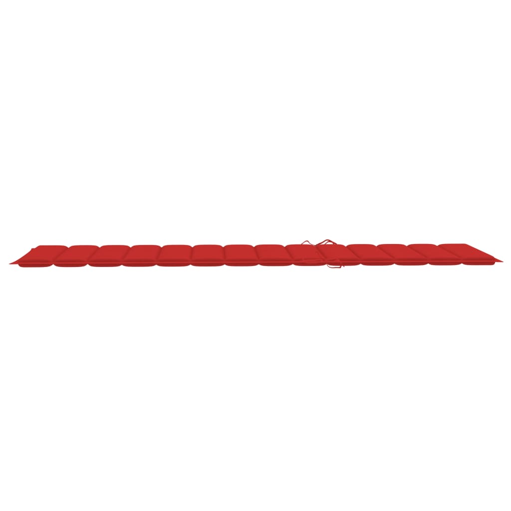 Sonnenliegen-Auflage Rot 200x60x3 cm Stoff