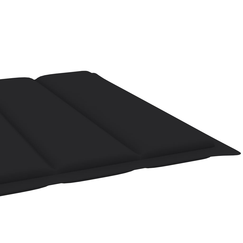 Sonnenliegen-Auflage Schwarz 200x60x3 cm Stoff