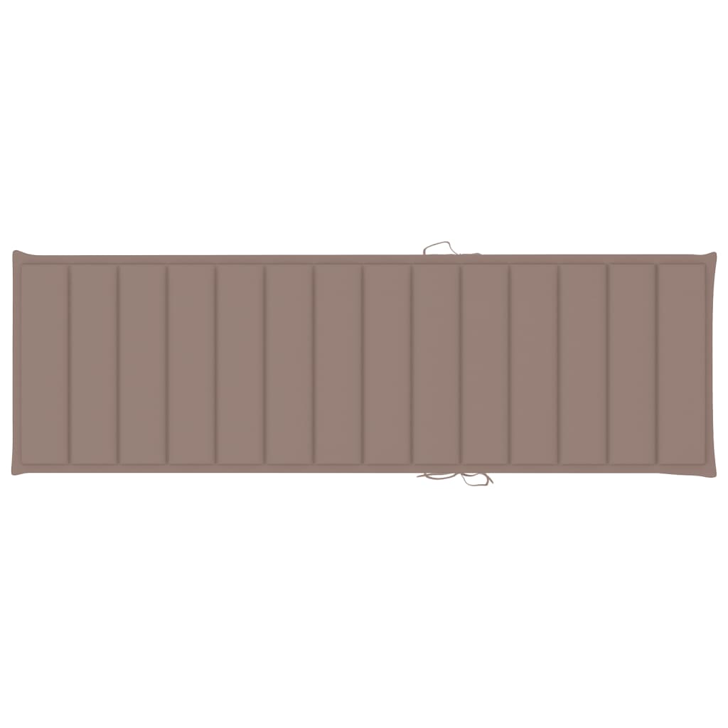 Sonnenliegen-Auflage Taupe 200x60x3 cm Stoff