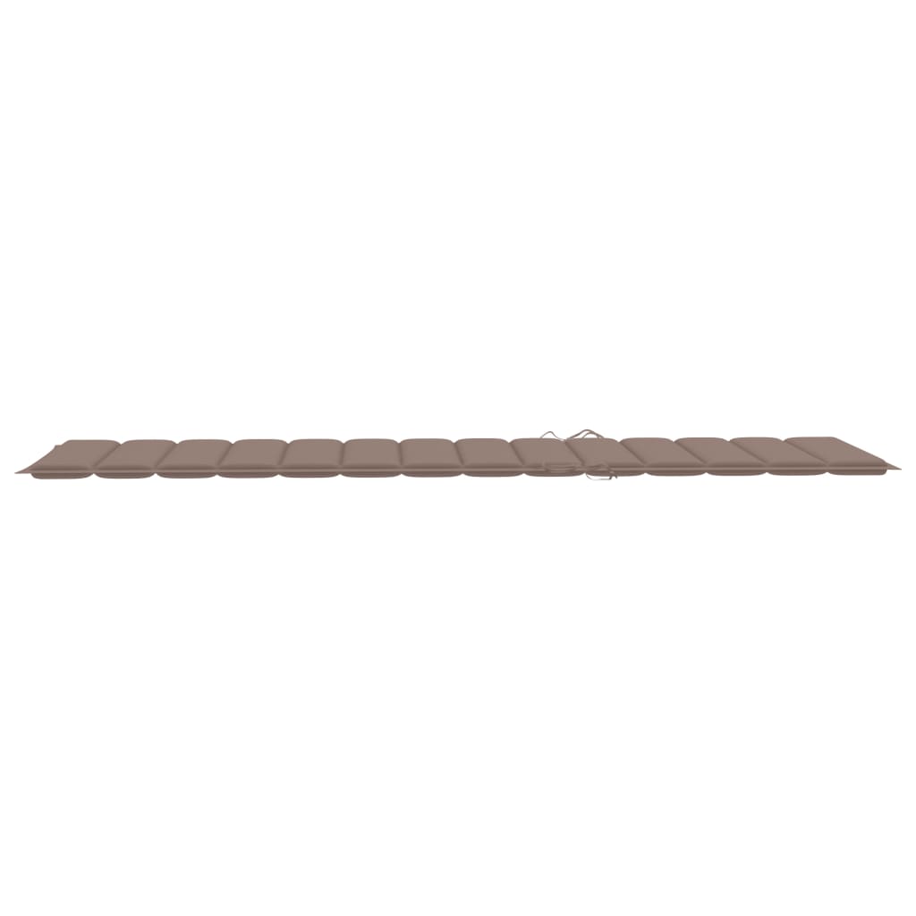 Sonnenliegen-Auflage Taupe 200x60x3 cm Stoff