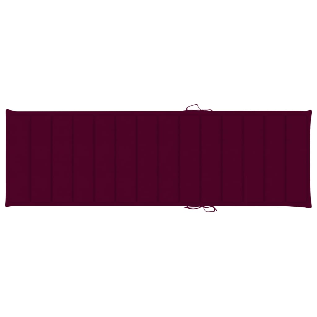 Sonnenliegen-Auflage Weinrot 200x60x3 cm Stoff