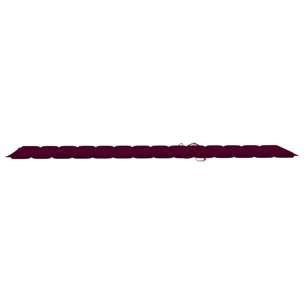 Sonnenliegen-Auflage Weinrot 200x60x3 cm Stoff
