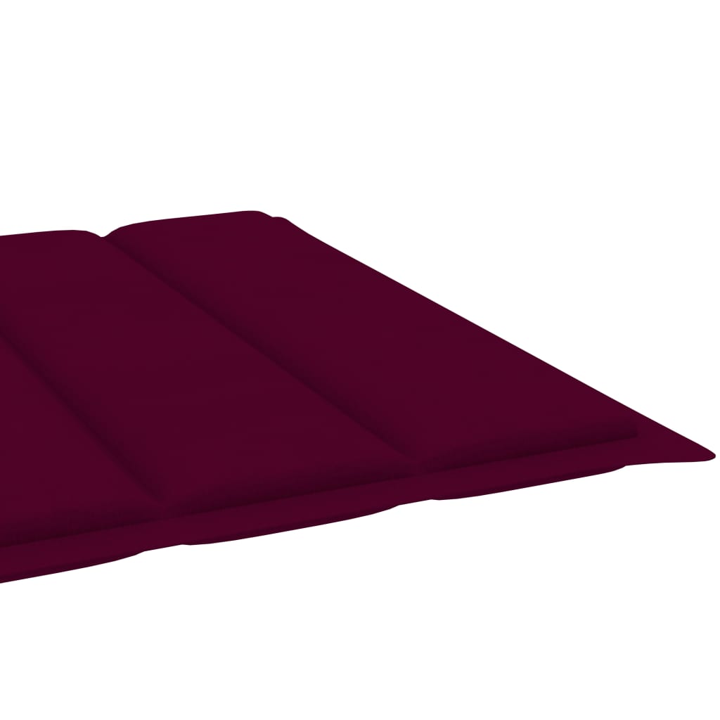 Sonnenliegen-Auflage Weinrot 200x60x3 cm Stoff