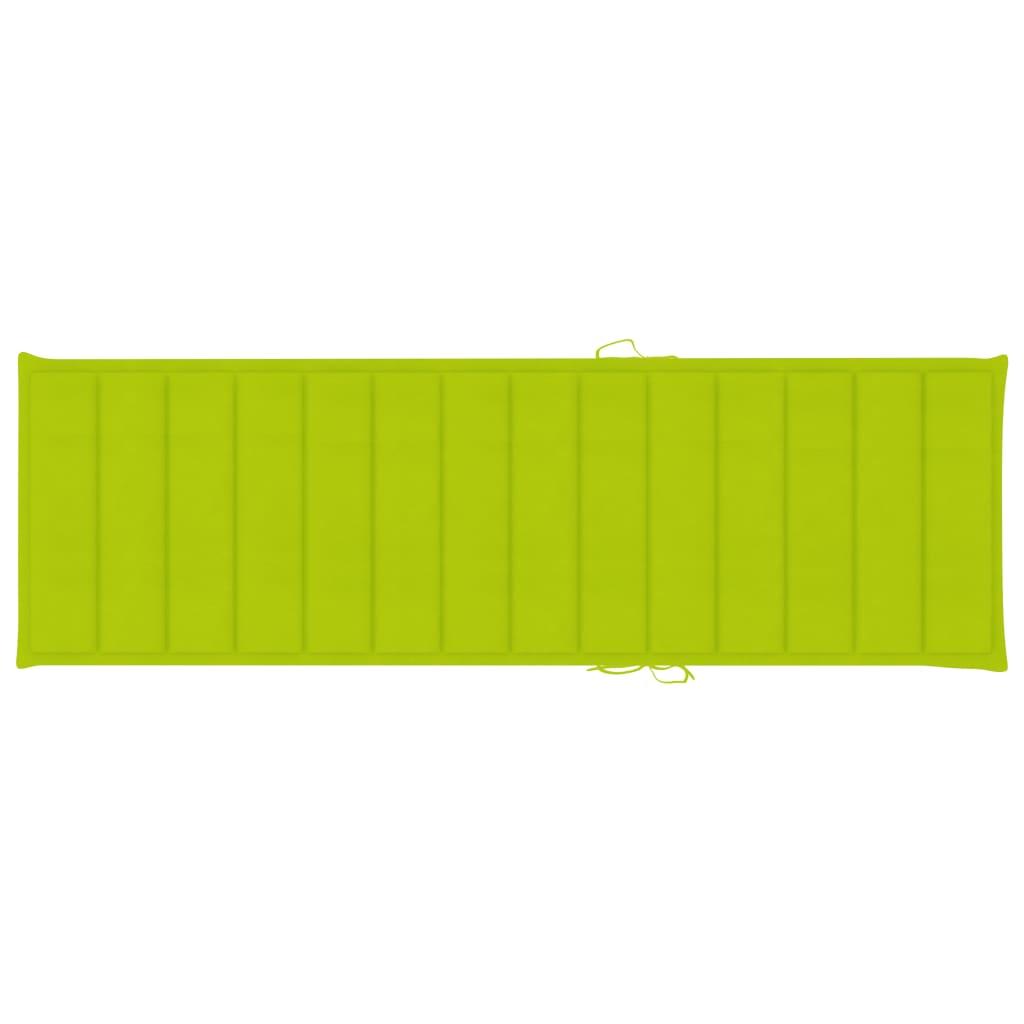 Sonnenliegen-Auflage Hellgrün 200x60x3 cm Stoff