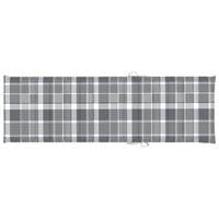 Thumbnail for Sonnenliegen-Auflage Grau Karomuster 200x60x3 cm Stoff