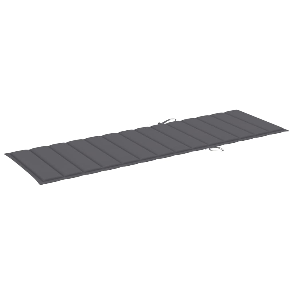 Sonnenliegen-Auflage Anthrazit 200x70x3 cm Stoff
