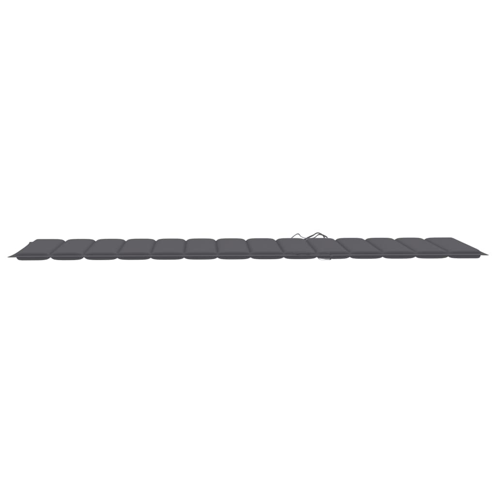 Sonnenliegen-Auflage Anthrazit 200x70x3 cm Stoff