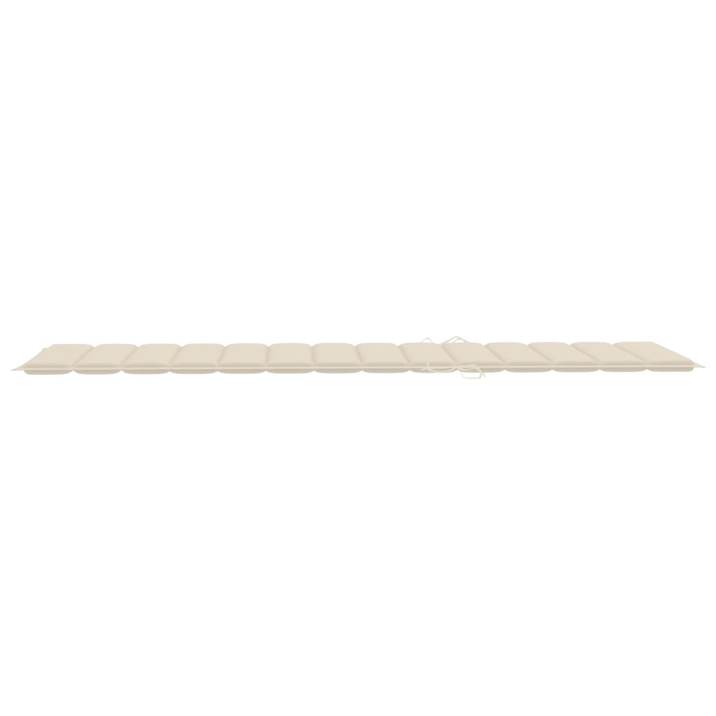 Sonnenliegen-Auflage Creme 200x70x3 cm Stoff