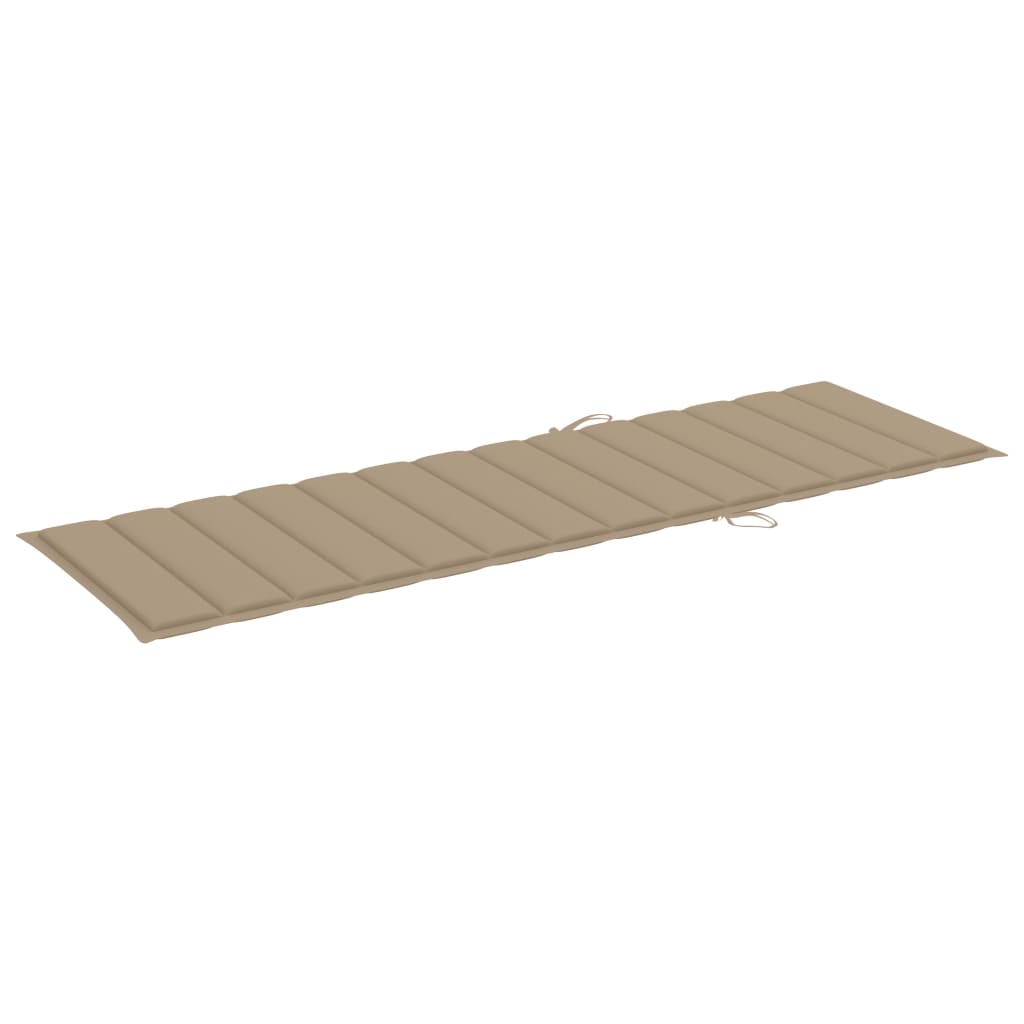 Sonnenliegen-Auflage Beige 200x70x3 cm Oxford-Gewebe