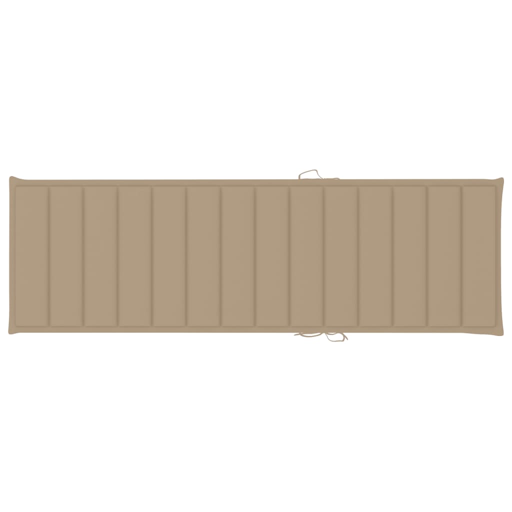 Sonnenliegen-Auflage Beige 200x70x3 cm Oxford-Gewebe