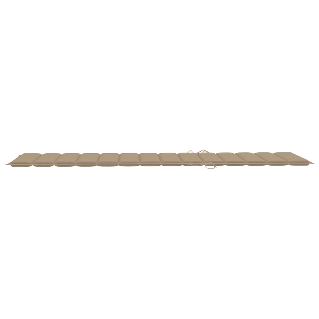 Sonnenliegen-Auflage Beige 200x70x3 cm Oxford-Gewebe