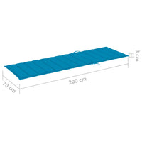 Thumbnail for Sonnenliegen-Auflage Blau 200x70x3 cm Stoff